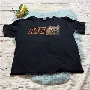 Talladega Nights Me Cougar I Wanna Go Fast Black Short Sleeve Tee sz L